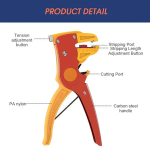Quick Strip Wire Stripper, 2-in-1 verstellbarer automatischer Abisolierer und Cutter-2