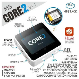 M5Stack Core2 ESP32 IoT-Entwicklungskit V1.1-2
