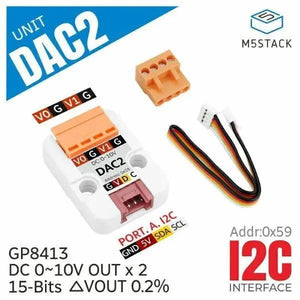 M5Stack DAC 2 I2C Einheit (GP8413) – Hochpräzise Digital-Analog-Signalumwandlung