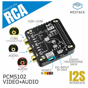 M5Stack RCA Audio/Video Composite-Modul 13.2-2