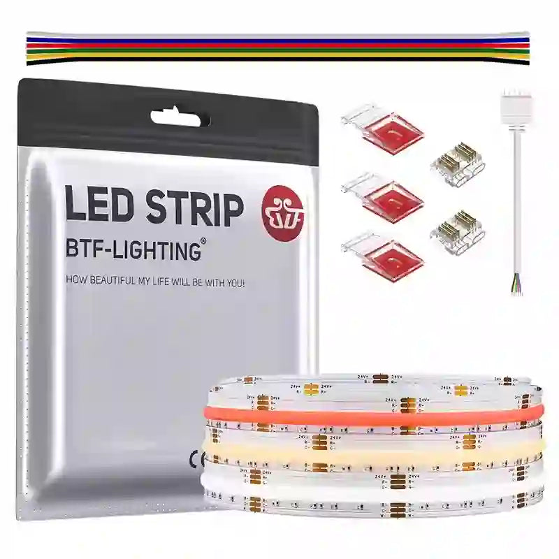 OpenELAB Lighting FCOB RGBCCT LED Streifen – Ultradünn, Smart Steuerbar (24V)