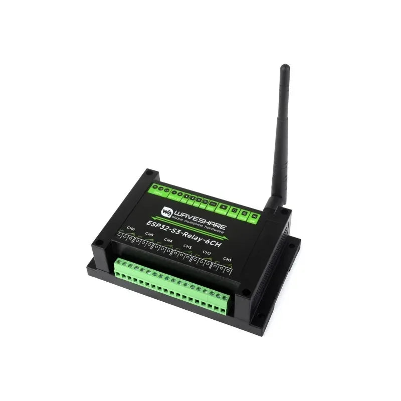 Waveshare ESP32‑S3 WiFi/BLE Relais 6-Kanal | RS485 | Hutschiene, isoliert