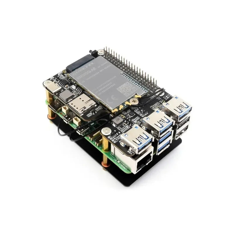 Waveshare PCIe zu M.2 4G/5G und USB 3.2 HAT für Raspberry Pi 5