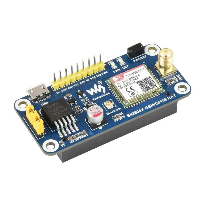 Waveshare SIM800C GSM/GPRS/Bluetooth HAT für Raspberry Pi 2G