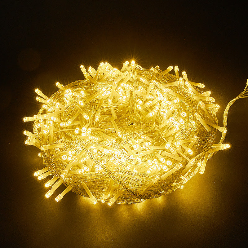 Weihnachtsdekorationslichterkette Warmweiß 10 Meter 80 Lämpchen Batteriebetrieb