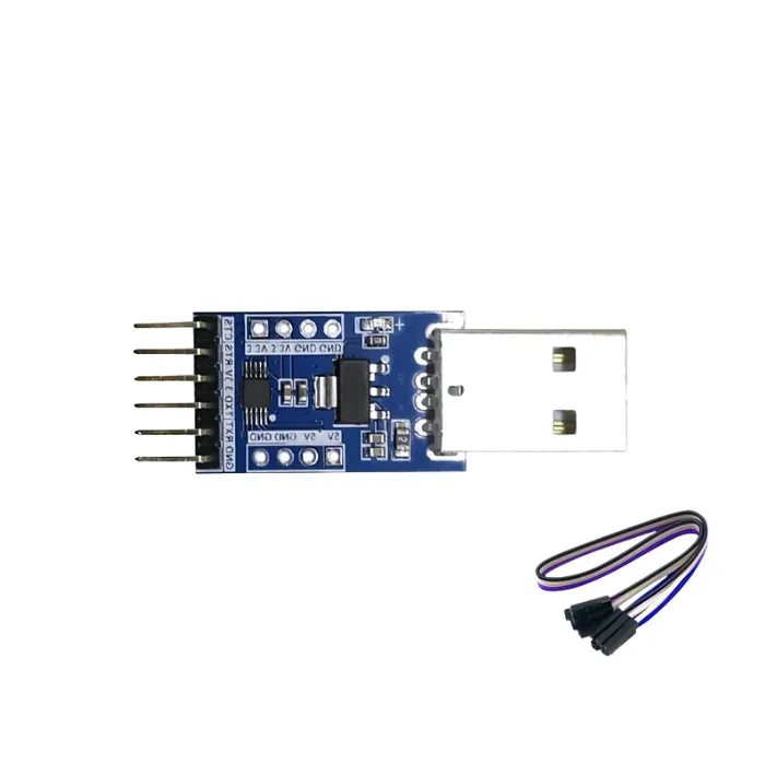 Hi‑Link CH340E USB‑TTL‑Platine + Jumper‑Kabel