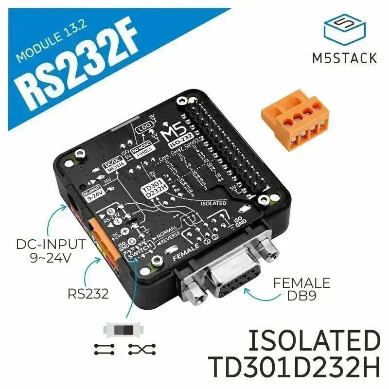 M5stack RS232 Modul 13.2 mit DB9 Buchsenstecker