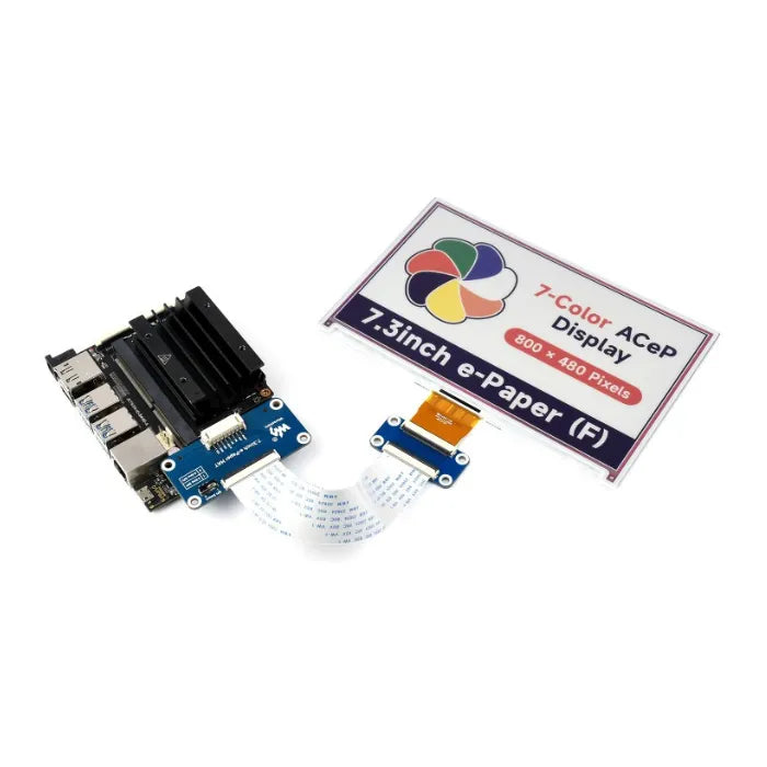 Waveshare 7.3 Zoll 7-Farben-E-Ink-Display 800 x 480 E-Paper mit Hut