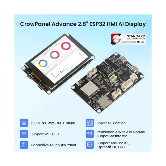 Elecrow CrowPanel Advance 2.8”HMI AI Display for Meshtastic-3