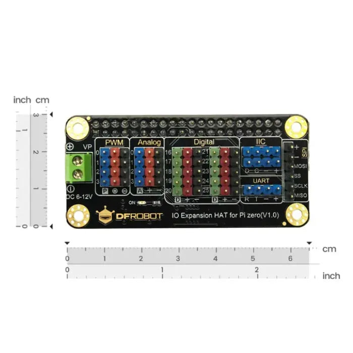 IO Expansion HAT for Raspberry Pi 5 / Zero / Zero W / 4B / 3B+-5