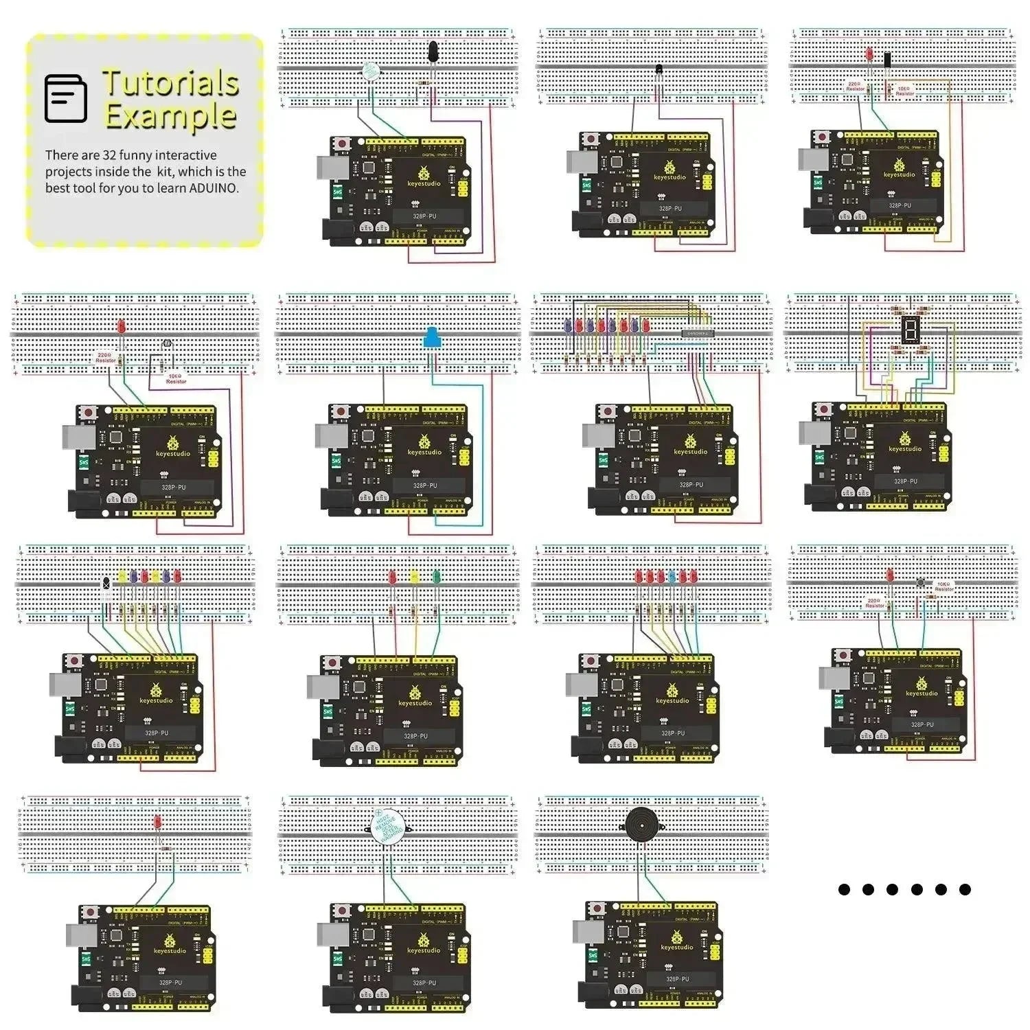 Keyestudio UNO R3 Professionelles Starter Kit für Arduino Projekte-3