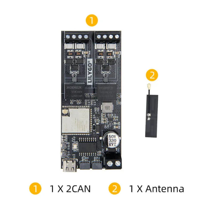 LILYGO T-2CAN ESP32S3 Controller with Dual CAN FD & QWIIC Interface-6