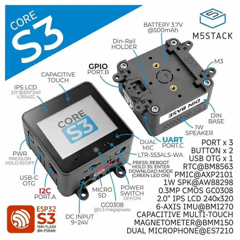 M5Stack CoreS3 ESP32S3 loT-Entwicklungskit-2