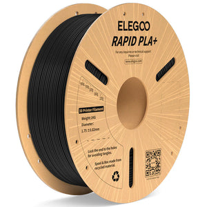 ELEGOO Rapid PLA Plus Schwarz Filamente 3D Drucker Verbrauchsmaterial 1KG 1.75mm für FDM 3D Drucker