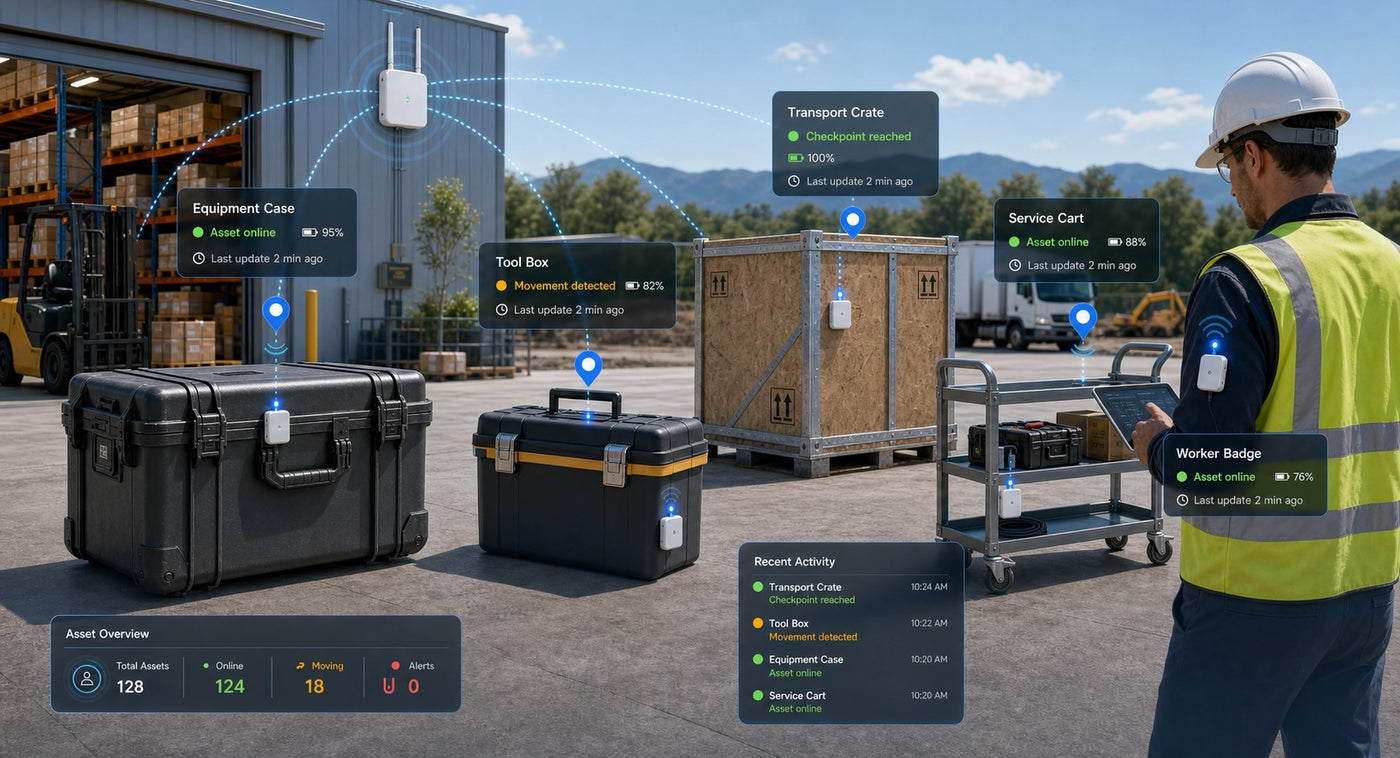 Asset-Tracking für Ausrüstung, Werkzeuge und mobile Einsatzobjekte